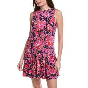 *NEW WITH TAGS* TRINA TURK (M) Jordyn Ruffle Hem Scroll Mini Dress